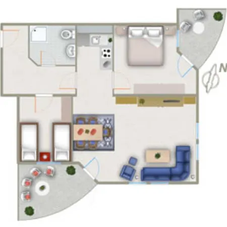 Apartment Kurpark_residenz App_ 124 *